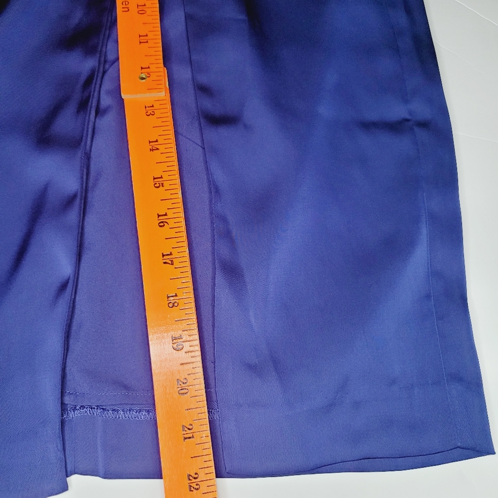 Ann Taylor Dress Womens Size 10 Blue Jeweled Strap Sheath Women's Sleekly Gala - Picture 13 of 16